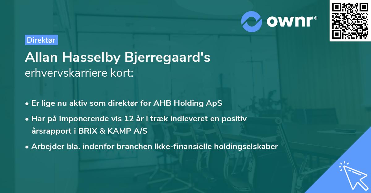 Allan Hasselby Bjerregaard's erhvervskarriere kort