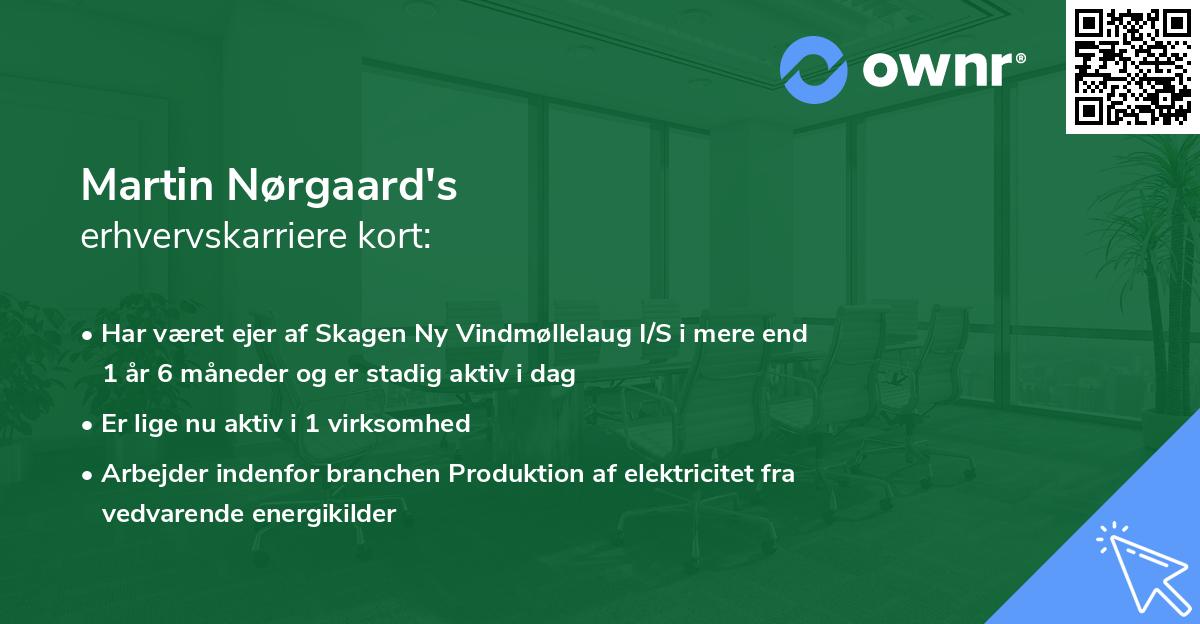 Martin Nørgaard's erhvervskarriere kort