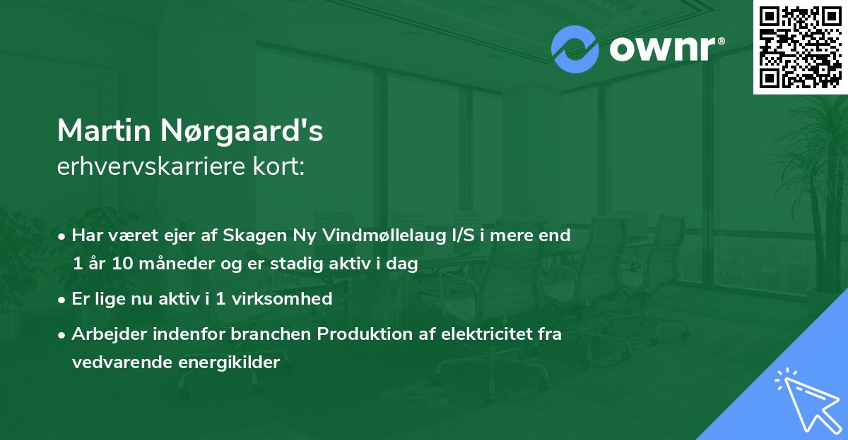 Martin Nørgaard's erhvervskarriere kort