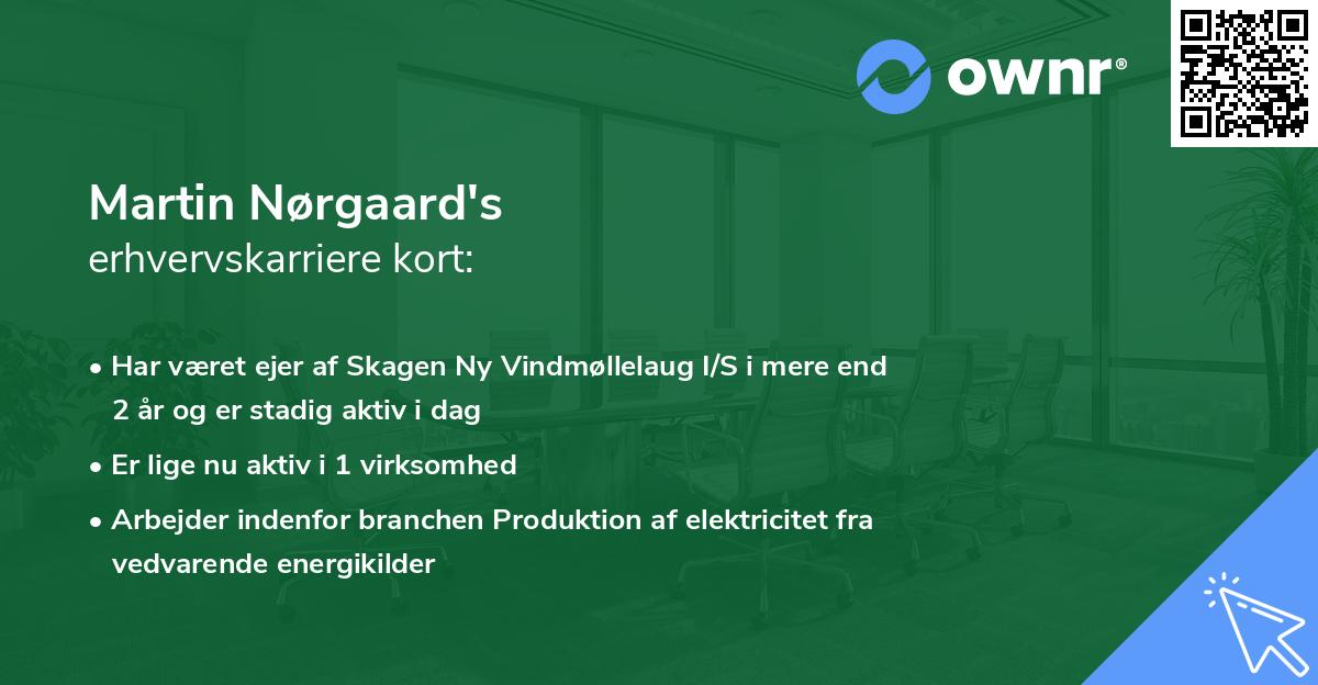 Martin Nørgaard's erhvervskarriere kort