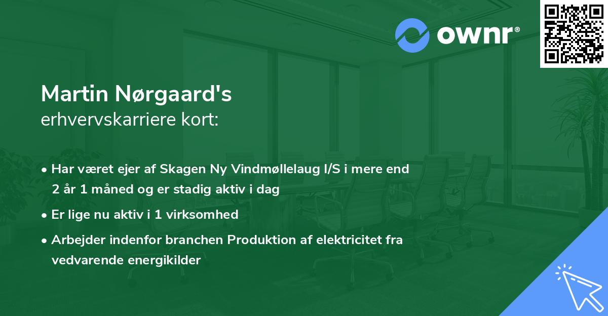 Martin Nørgaard's erhvervskarriere kort