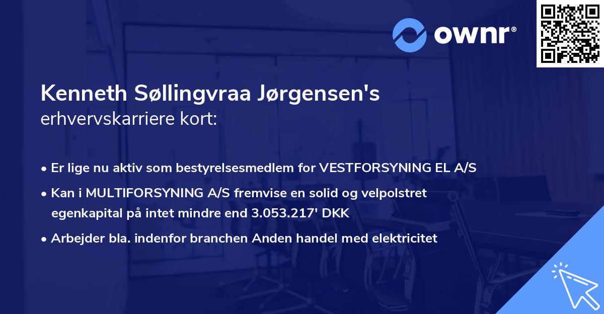 Kenneth Søllingvraa Jørgensen's erhvervskarriere kort