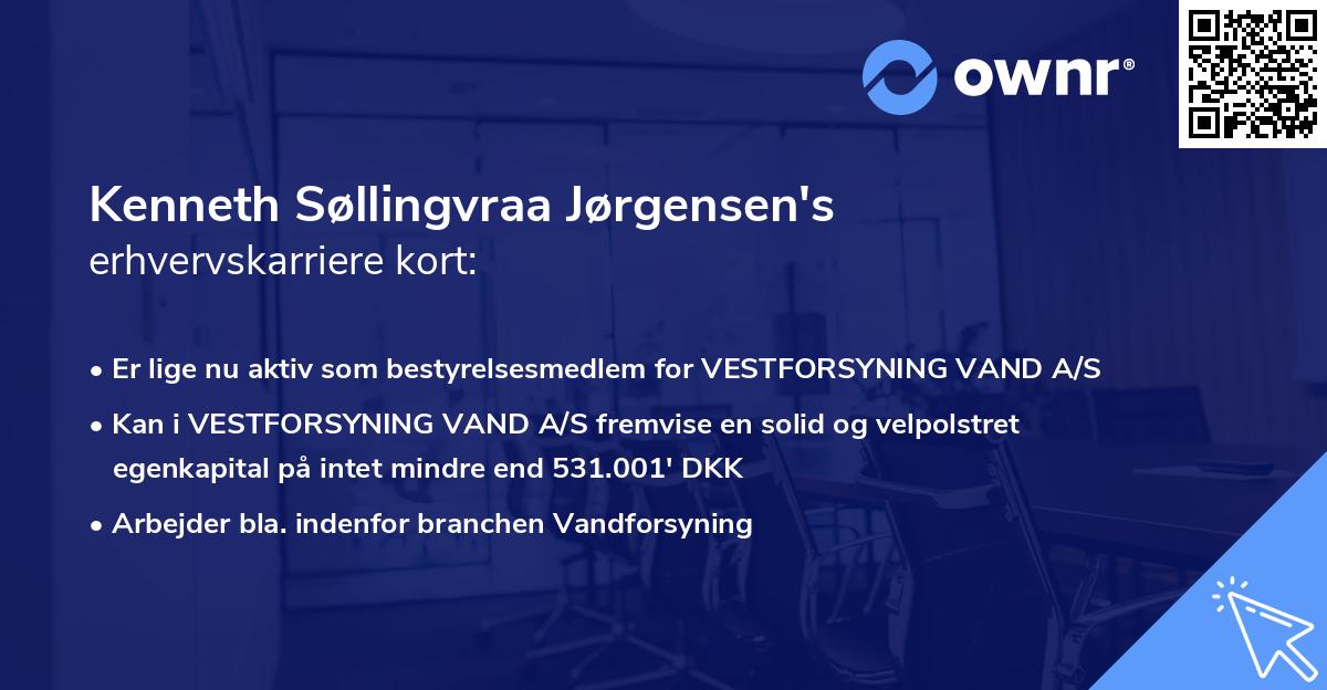 Kenneth Søllingvraa Jørgensen's erhvervskarriere kort
