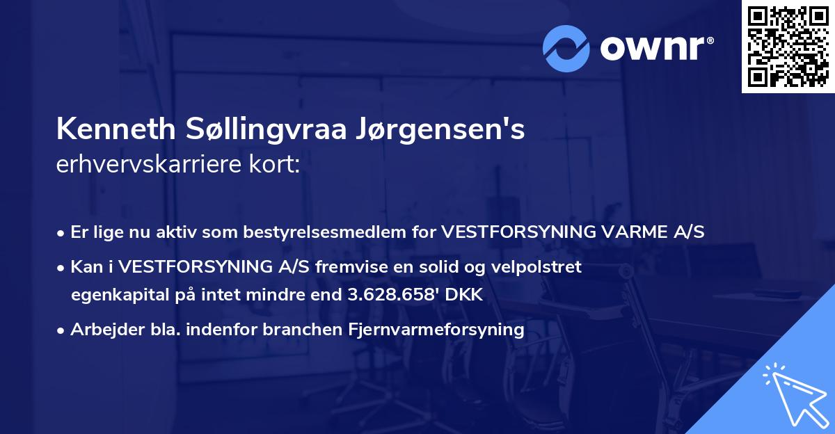 Kenneth Søllingvraa Jørgensen's erhvervskarriere kort