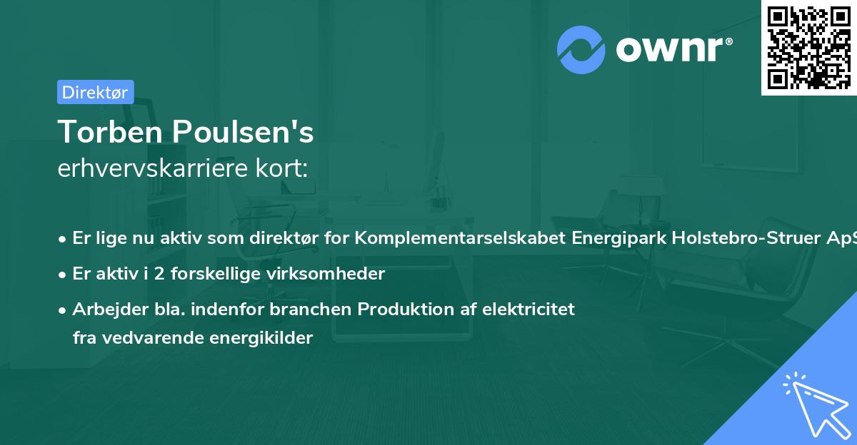 Torben Poulsen's erhvervskarriere kort
