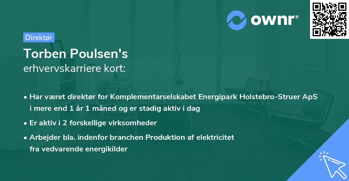 Torben Poulsen's erhvervskarriere kort