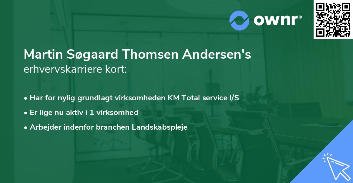 Martin Søgaard Thomsen Andersen's erhvervskarriere kort
