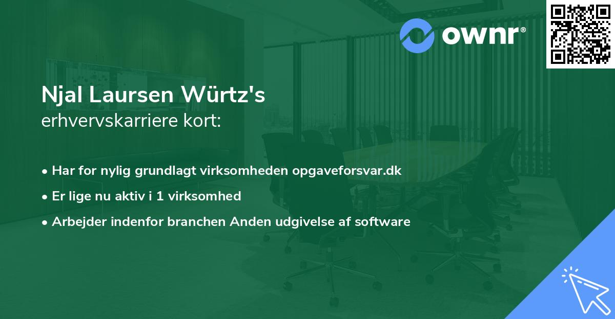 Njal Laursen Würtz's erhvervskarriere kort