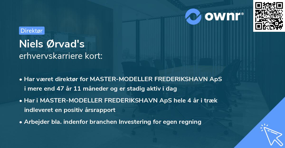 Niels Ørvad's erhvervskarriere kort