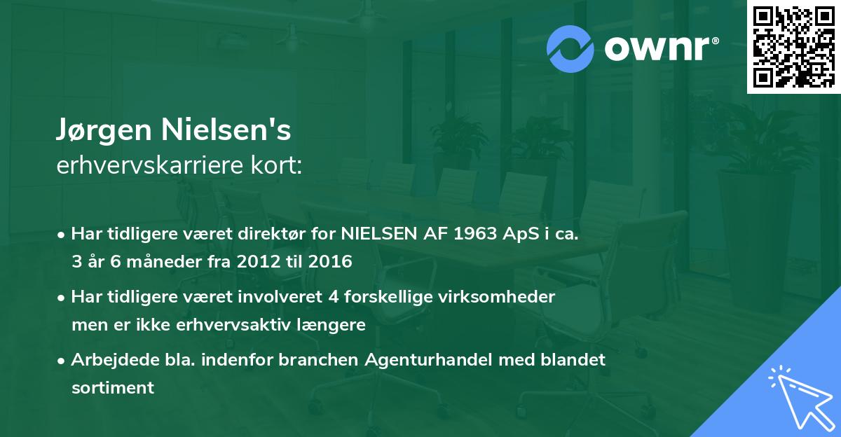 Jørgen Nielsen's erhvervskarriere kort