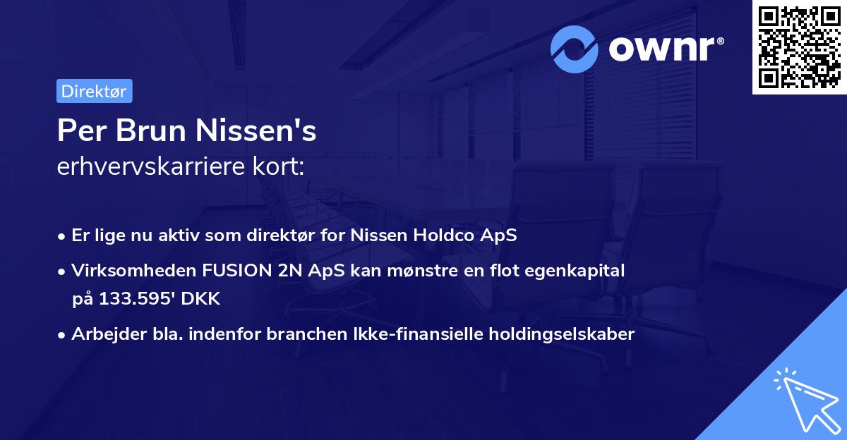 Per Brun Nissen's erhvervskarriere kort