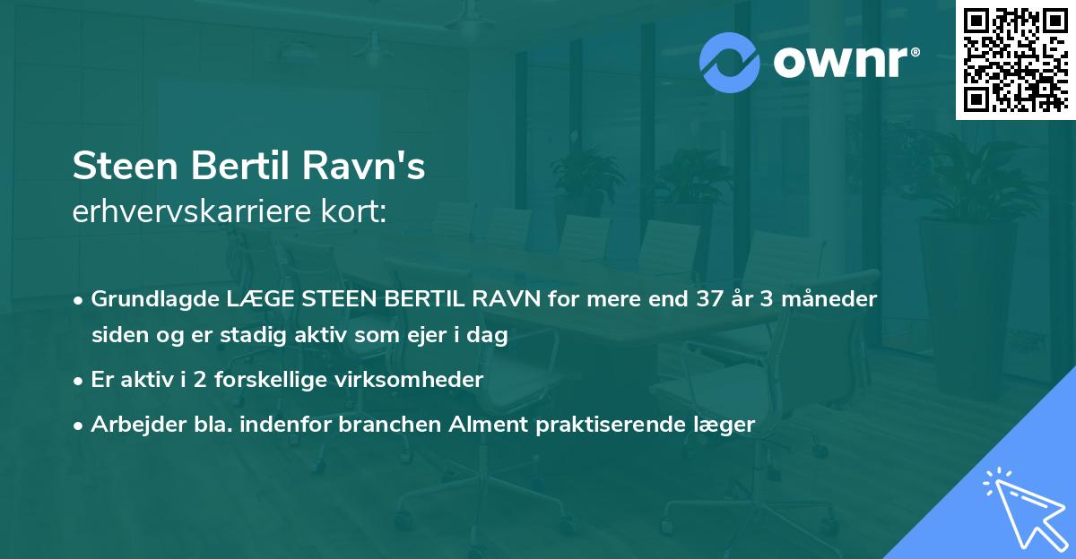 Steen Bertil Ravn's erhvervskarriere kort