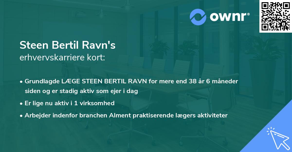Steen Bertil Ravn's erhvervskarriere kort
