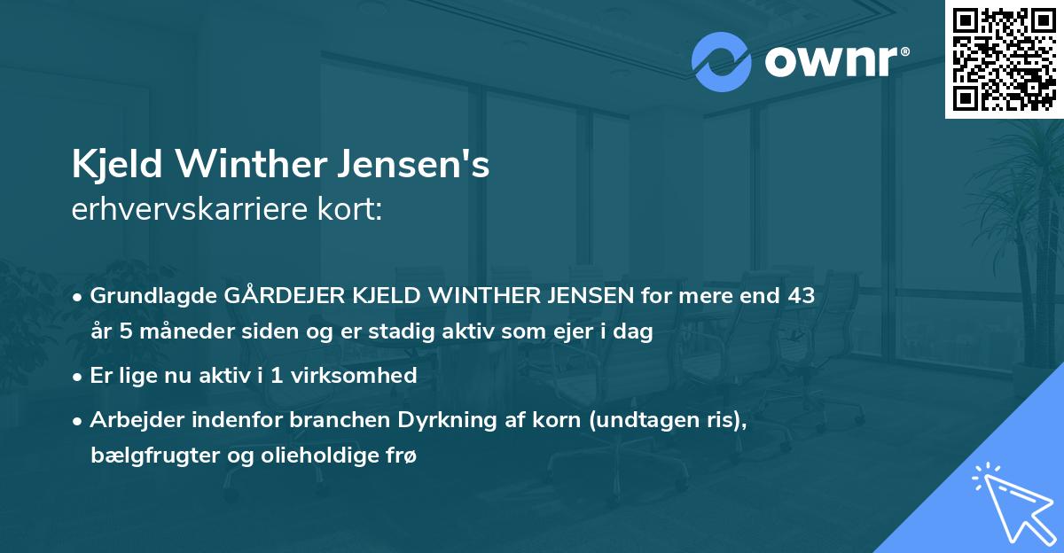 Kjeld Winther Jensen's erhvervskarriere kort
