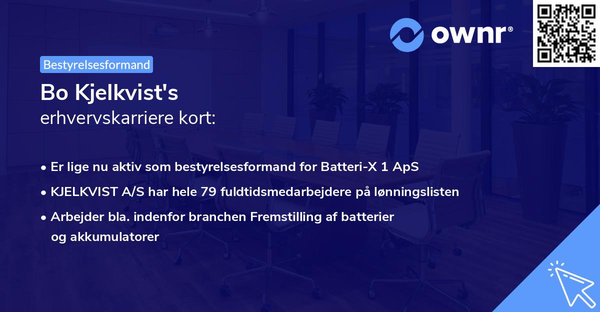 Bo Kjelkvist's erhvervskarriere kort