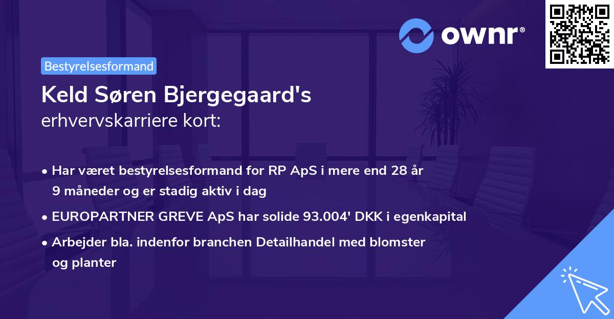 Keld Søren Bjergegaard's erhvervskarriere kort