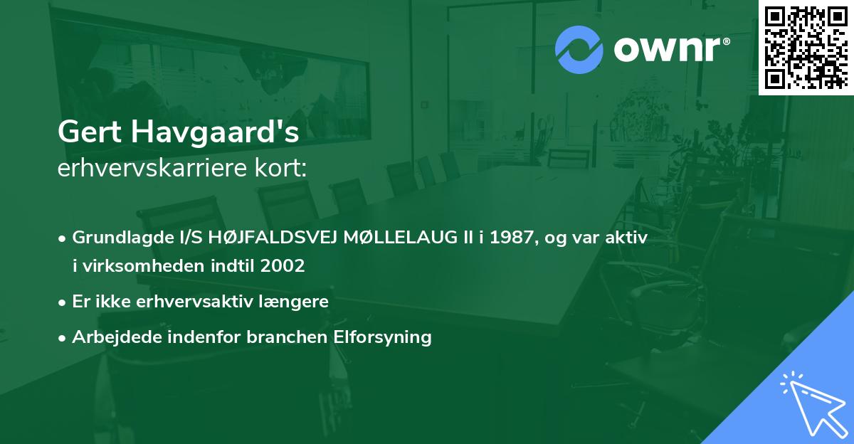 Gert Havgaard's erhvervskarriere kort