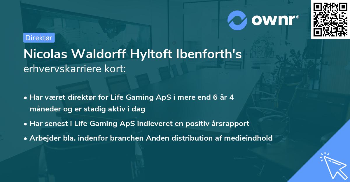 Nicolas Waldorff Hyltoft Ibenforth's erhvervskarriere kort
