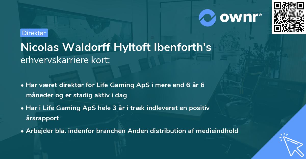 Nicolas Waldorff Hyltoft Ibenforth's erhvervskarriere kort