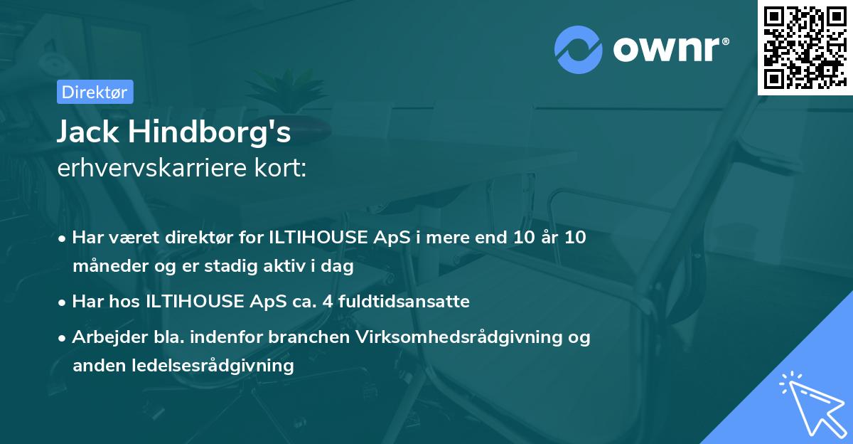 Jack Hindborg's erhvervskarriere kort