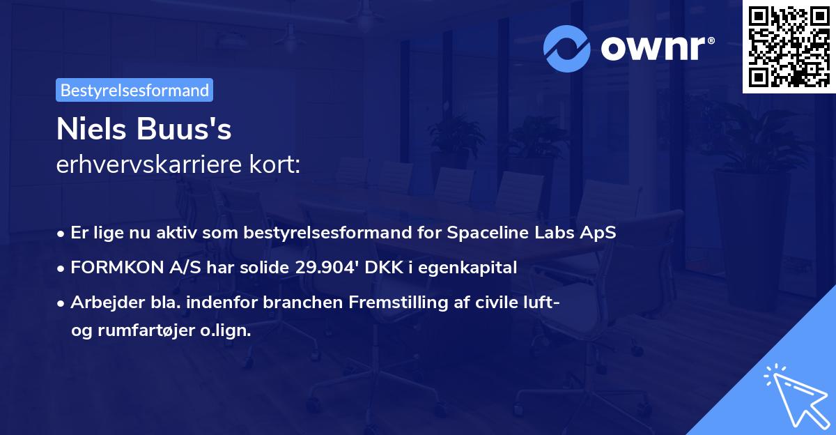 Niels Buus's erhvervskarriere kort