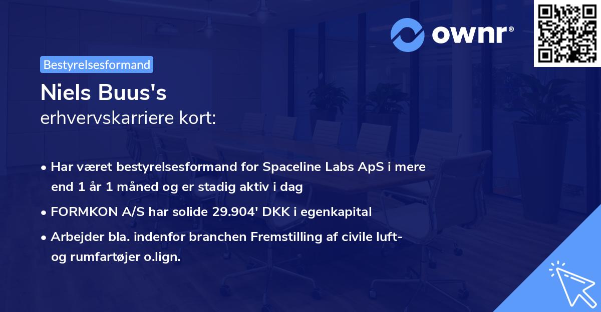 Niels Buus's erhvervskarriere kort