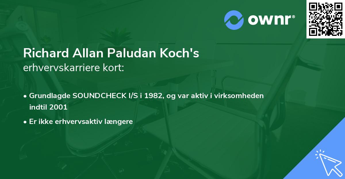 Richard Allan Paludan Koch's erhvervskarriere kort