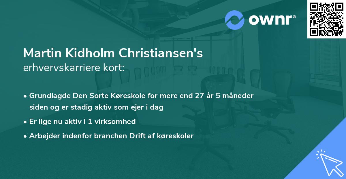 Martin Kidholm Christiansen's erhvervskarriere kort