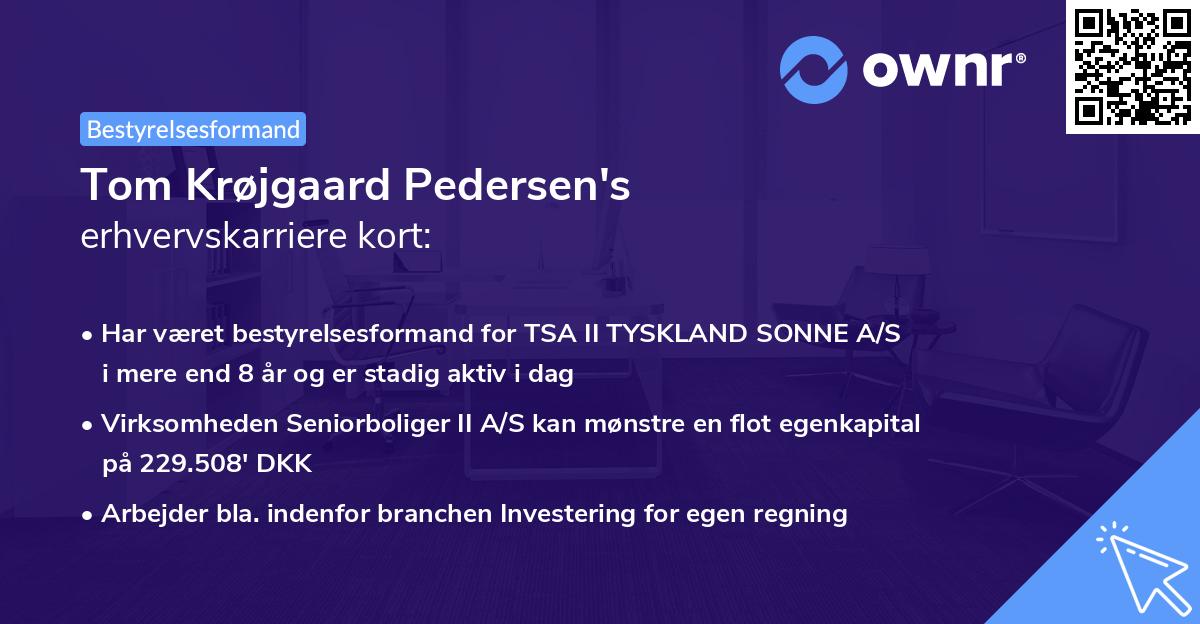 Tom Krøjgaard Pedersen's erhvervskarriere kort