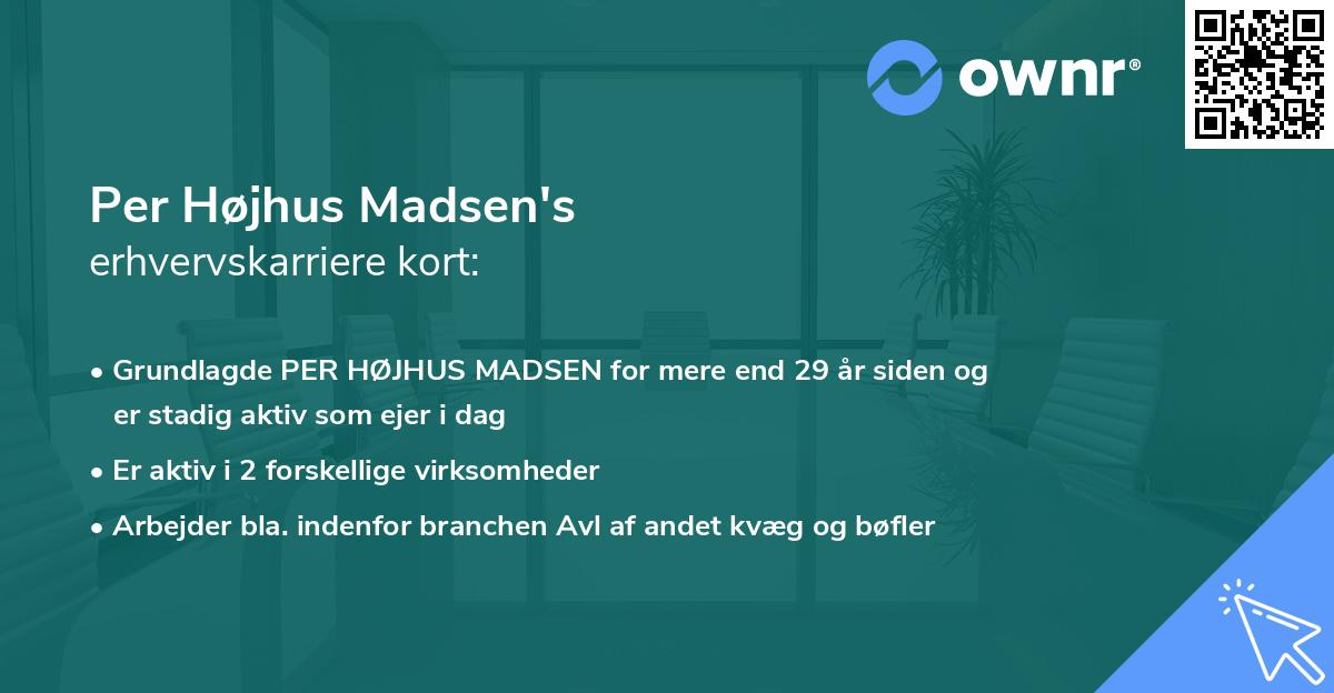 Per Højhus Madsen's erhvervskarriere kort