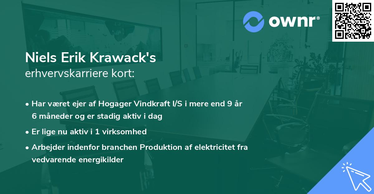 Niels Erik Krawack's erhvervskarriere kort