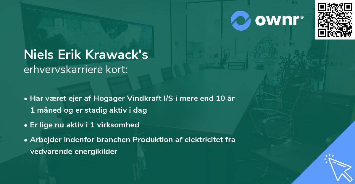 Niels Erik Krawack's erhvervskarriere kort