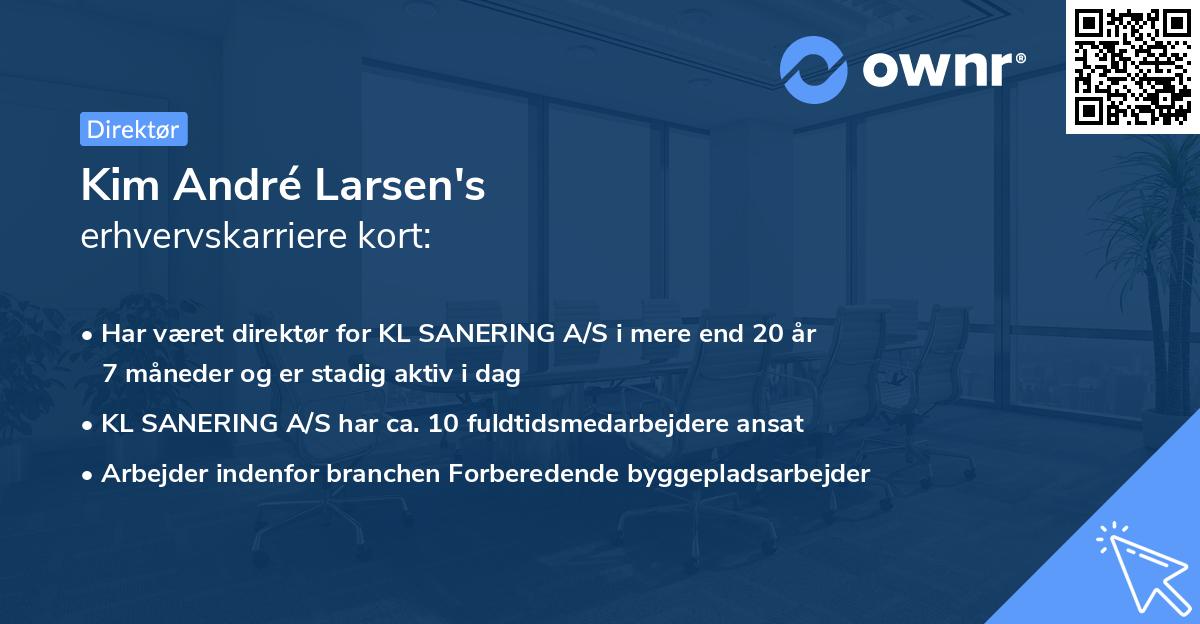 Kim André Larsen's erhvervskarriere kort