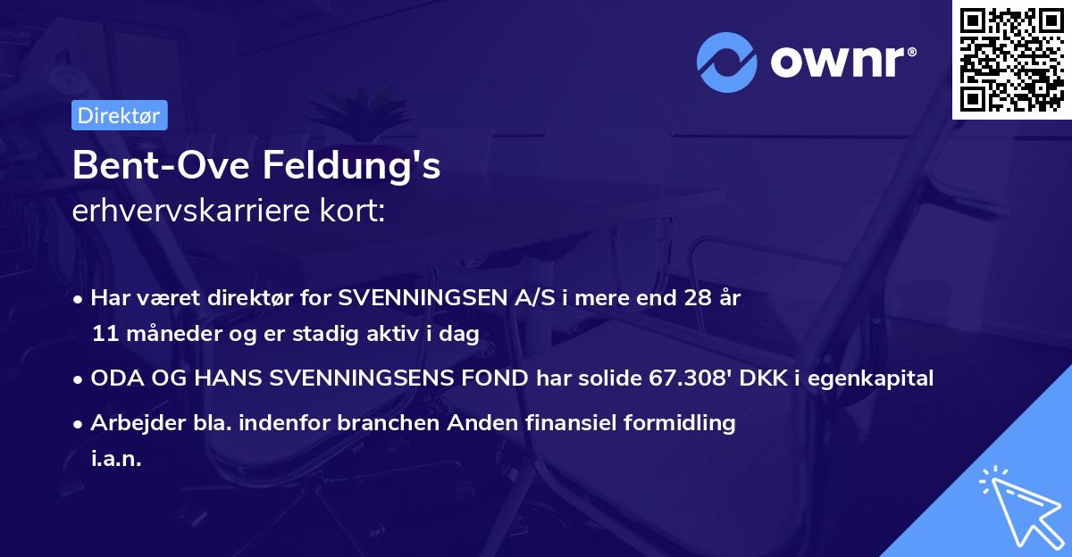 Bent-Ove Feldung's erhvervskarriere kort