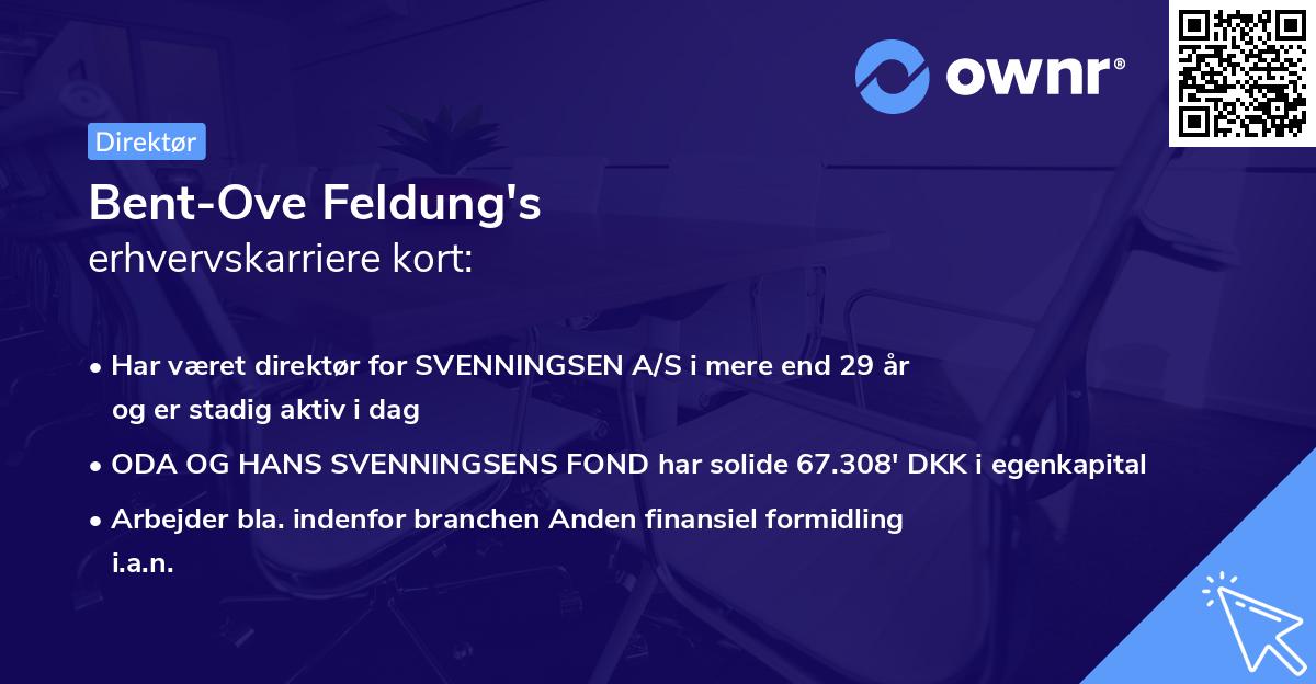 Bent-Ove Feldung's erhvervskarriere kort