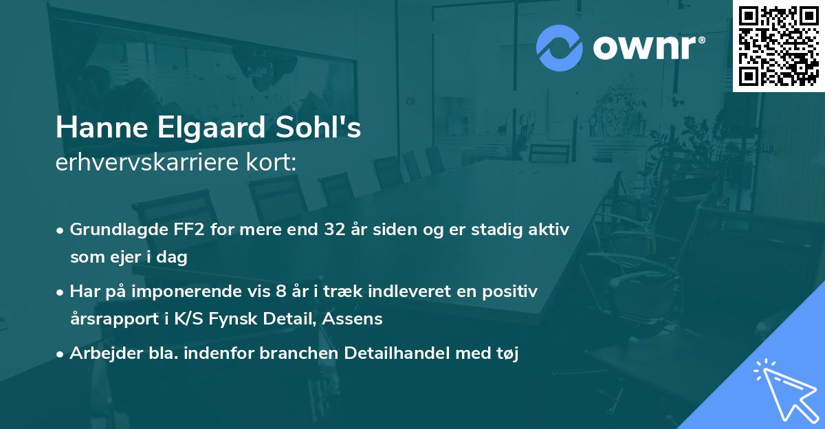 Hanne Elgaard Sohl's erhvervskarriere kort