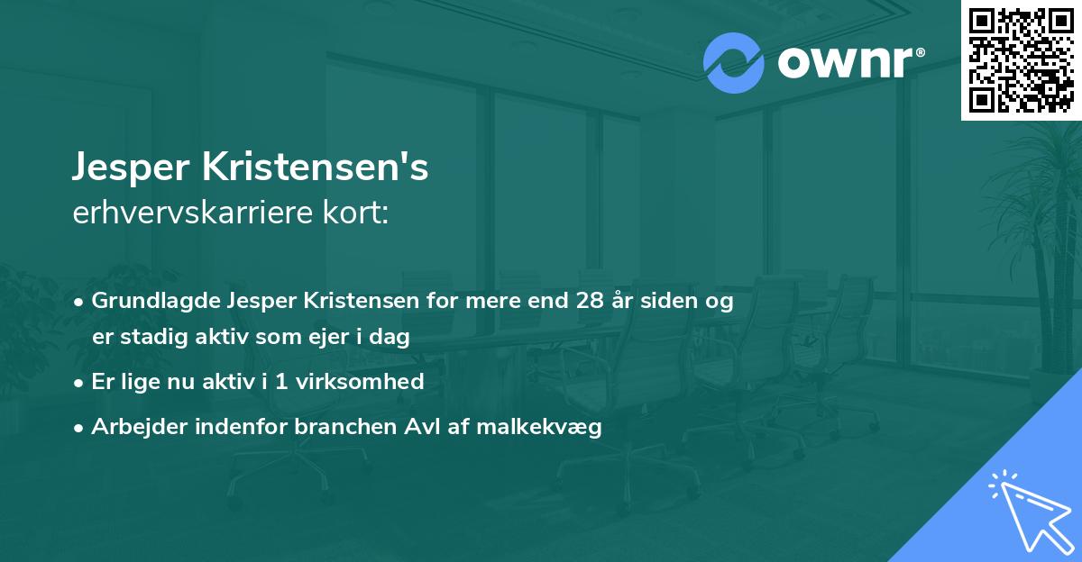 Jesper Kristensen's erhvervskarriere kort