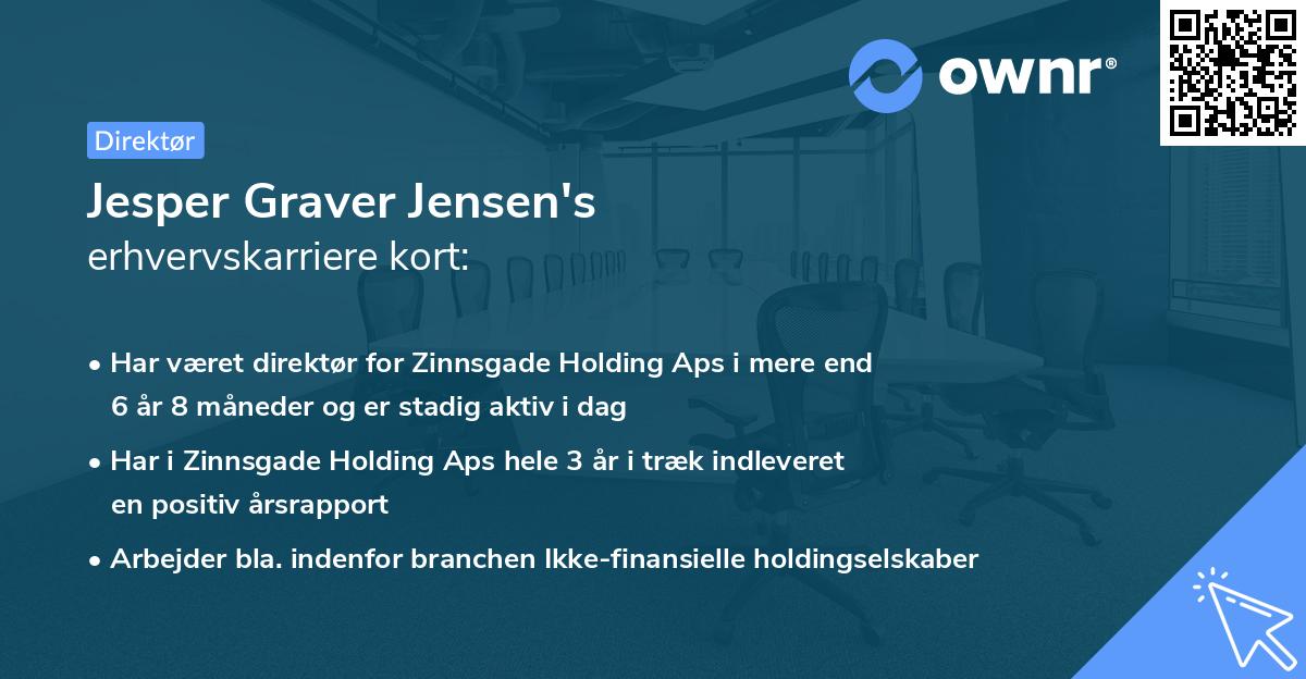 Jesper Graver Jensen's erhvervskarriere kort