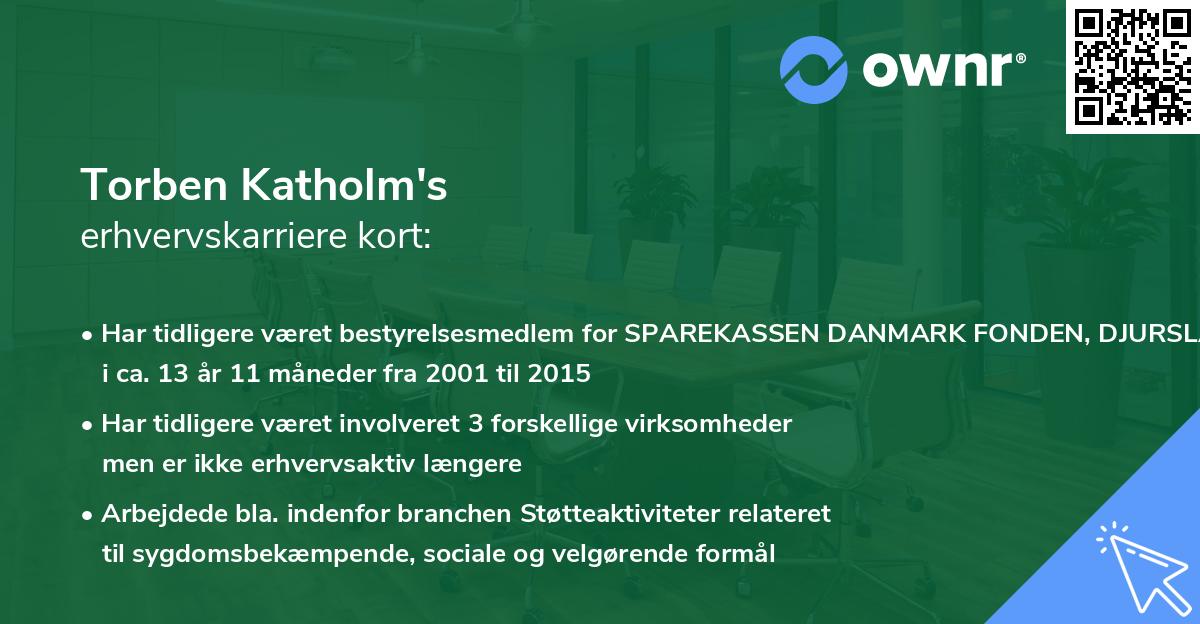 Torben Katholm's erhvervskarriere kort