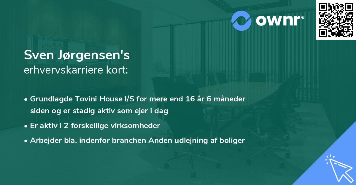 Sven Jørgensen's erhvervskarriere kort
