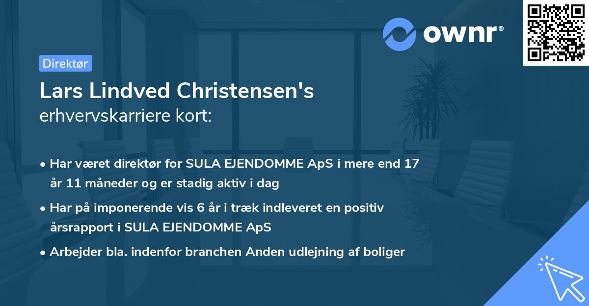 Lars Lindved Christensen's erhvervskarriere kort