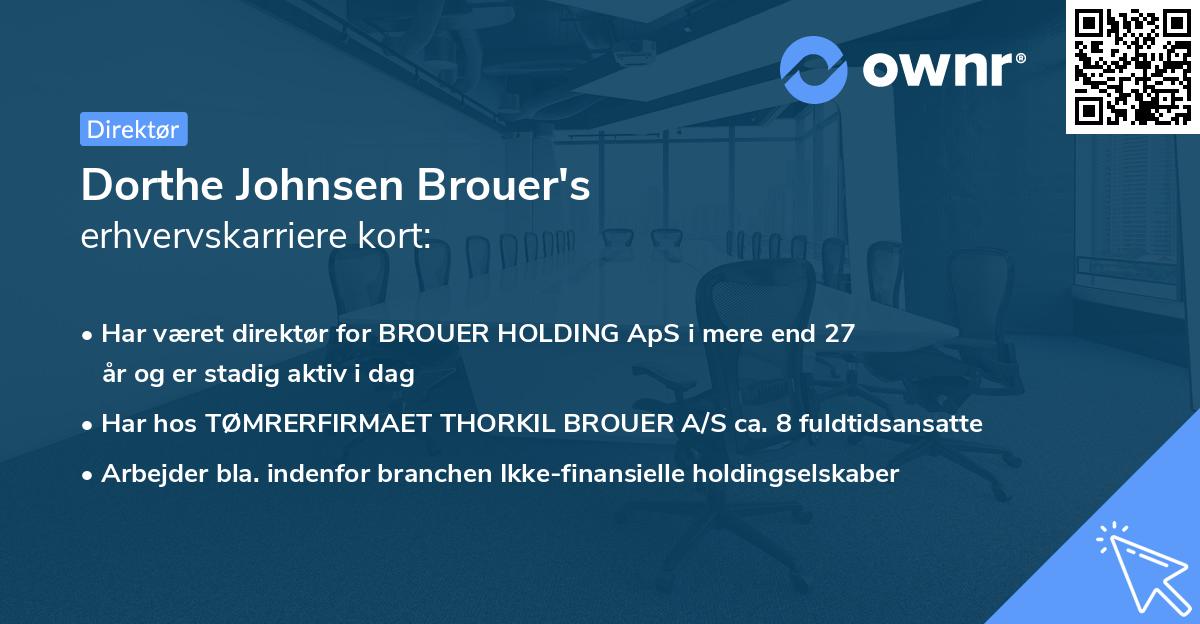 Dorthe Johnsen Brouer's erhvervskarriere kort