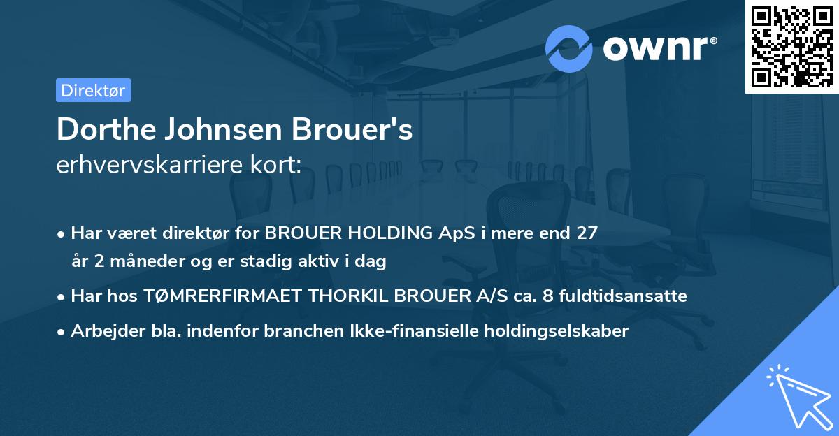 Dorthe Johnsen Brouer's erhvervskarriere kort