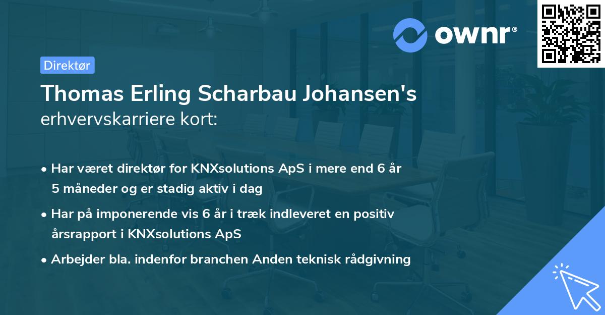 Thomas Erling Scharbau Johansen's erhvervskarriere kort
