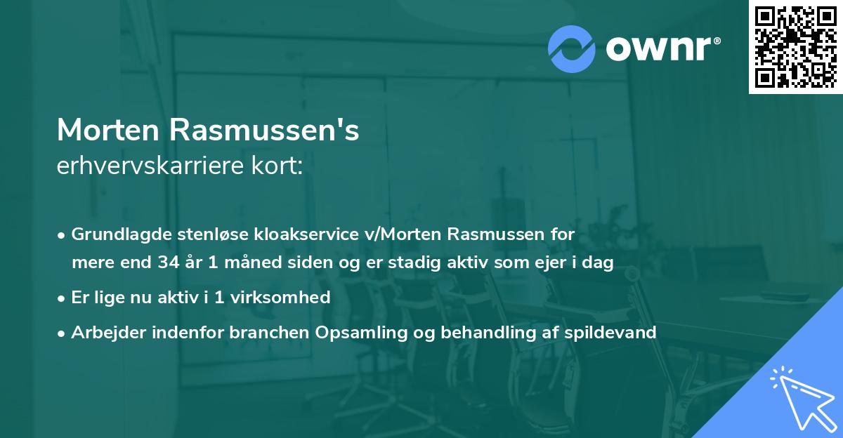 Morten Rasmussen's erhvervskarriere kort