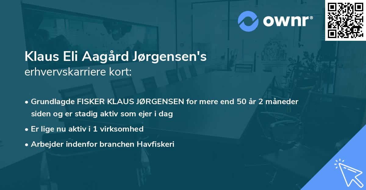 Klaus Eli Aagård Jørgensen's erhvervskarriere kort