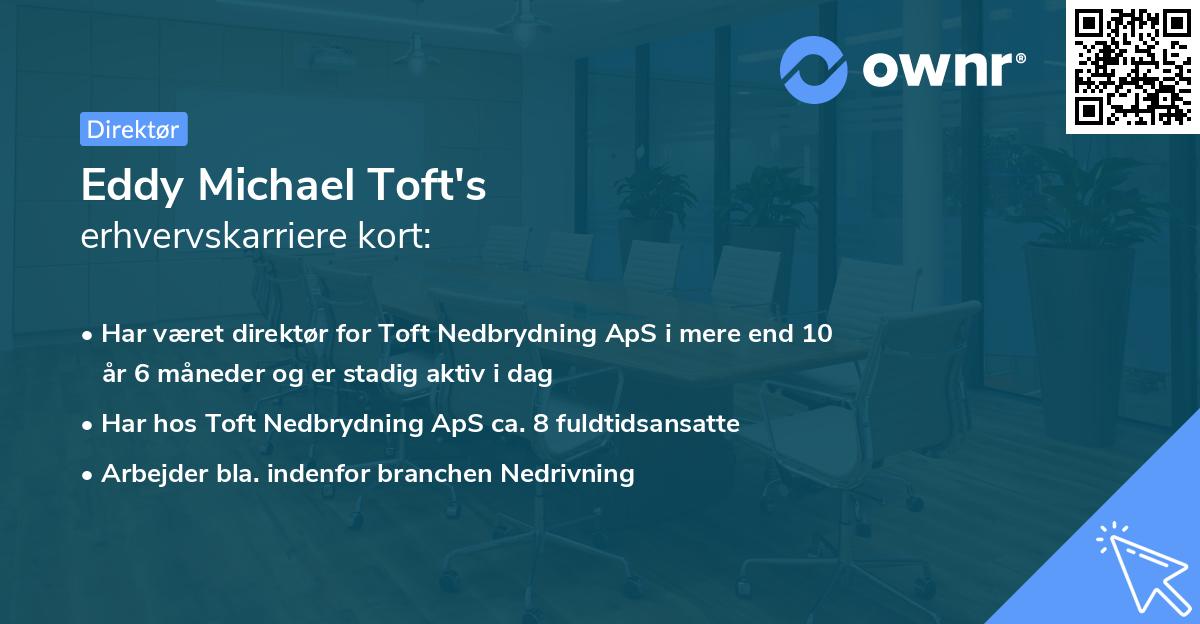 Eddy Michael Toft's erhvervskarriere kort