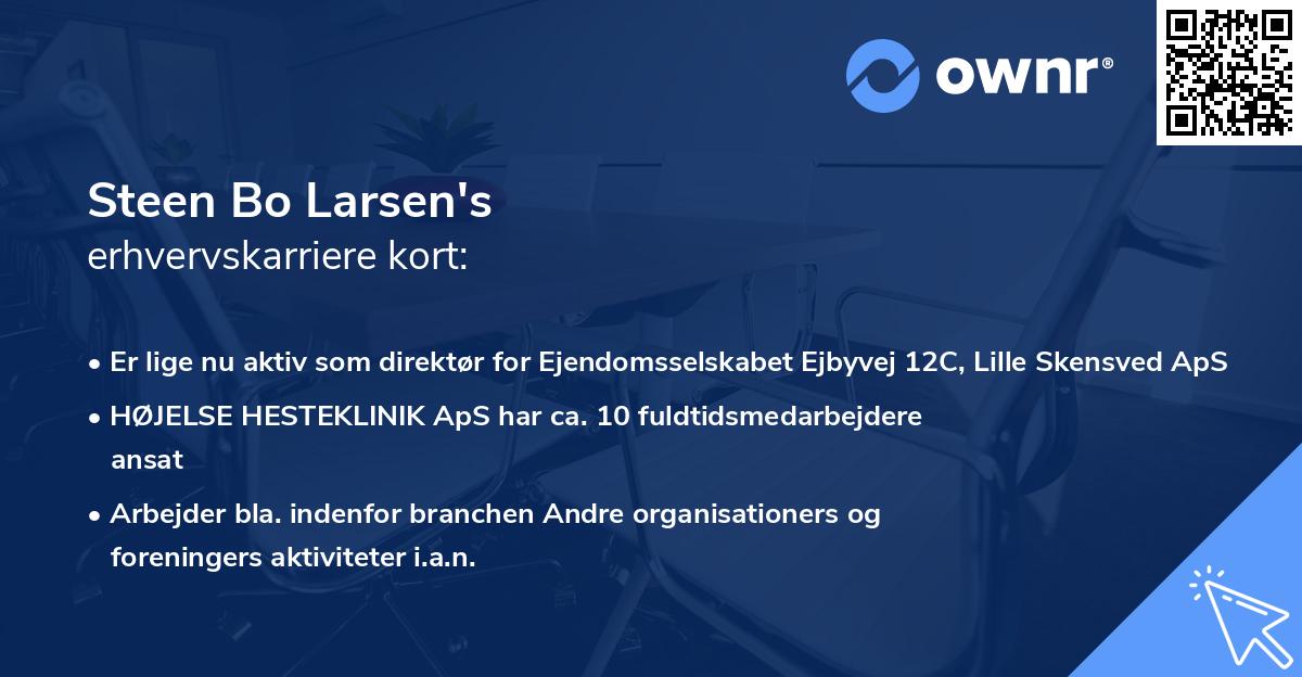 Steen Bo Larsen's erhvervskarriere kort
