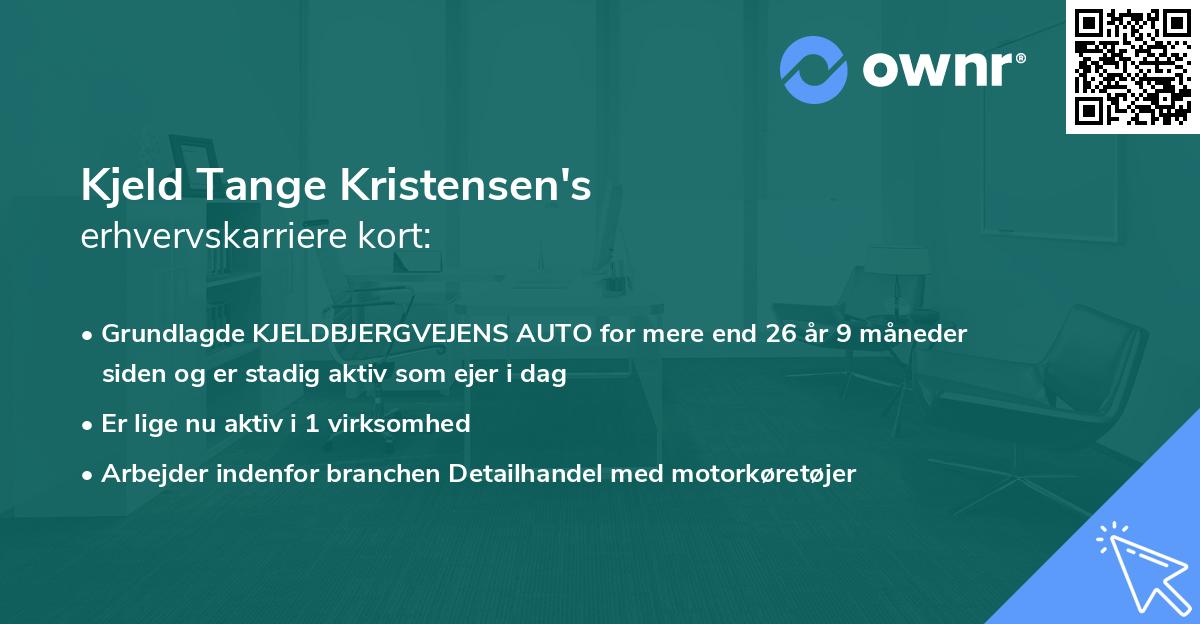 Kjeld Tange Kristensen's erhvervskarriere kort