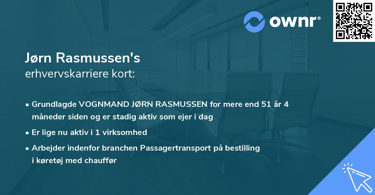 Jørn Rasmussen's erhvervskarriere kort